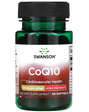 CoQ10, High Potency, 100 mg, 50 Softgels Swanson