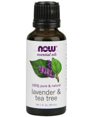 Óleo essencial blend Lavender e Tea Tree 1oz 30ml NOW Foods