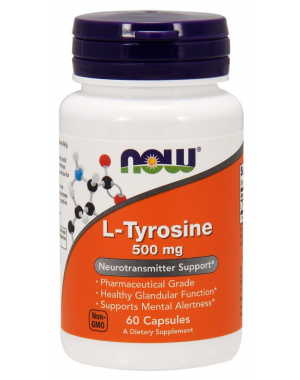 L Tyrosine tirosina 500 mg 60 Capsules NOW Foods