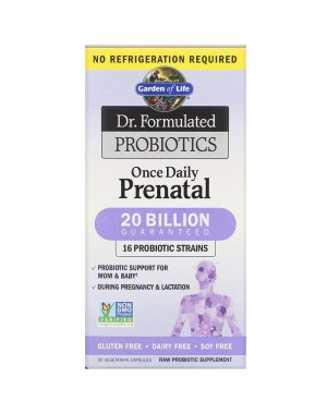 Pré Natal Once Daily Probiotics 30 Cápsulas Vegetais Garden of Life