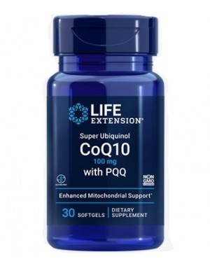 Super Ubiquinol CoQ10 com BioPQQ 100mg 30 caps LIFE Extension