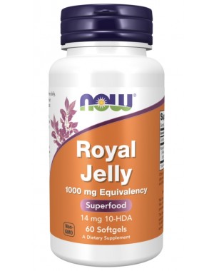 Royal Jelly - Geleia Real 1000 mg 60 Softgels Now 