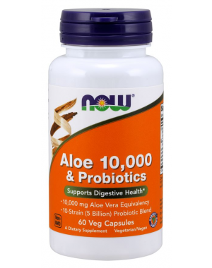 Aloe Vera & Probiotics 10,000mg  60 softgels Now Foods