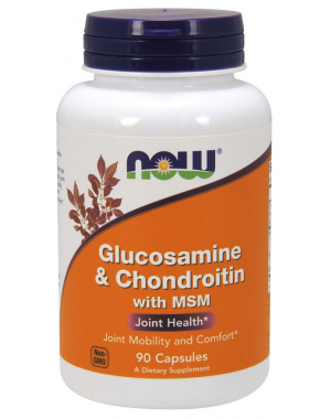 Glucosamine e Chondroitin com MSM 90 Capsules NOW Foods