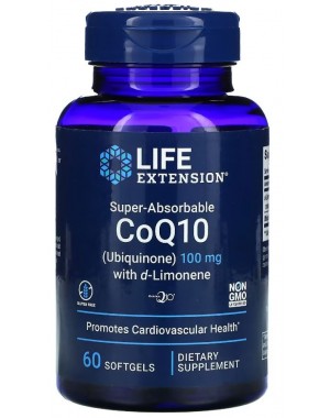 Super-Absorbable CoQ10 (Ubiquinone) with d-Limonene 100 mg 60 softgels Life Extension