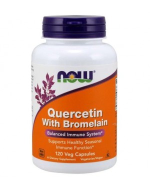 Quercetin with Bromelain quercetina com bromelina 120 Veg Capsules NOW Foods