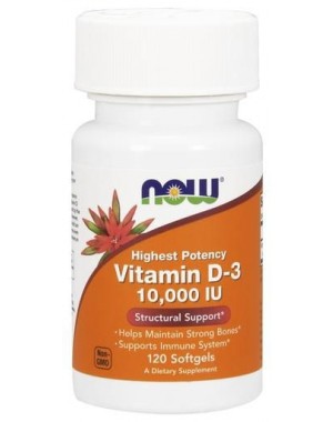 Vitamina D3 10000 IU 120 Softgels NOW Foods