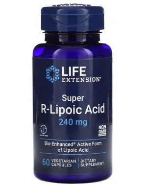 Super R-Lipoic Acid 240 mg, 60 vegetarian capsules Life Extension