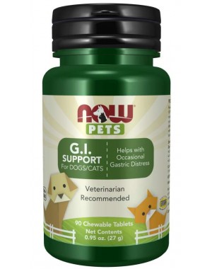 G.I. Support Chewable Tablets for Dogs & Cats Now foods Pets