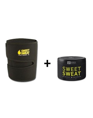 Cinta Neoprene para Perna Amarela + Sweet Sweat 184g