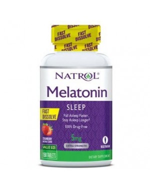 Melatonina 5mg FAST DISSOLVE sublingual 150 tablets Sabor Strawberry NATROL