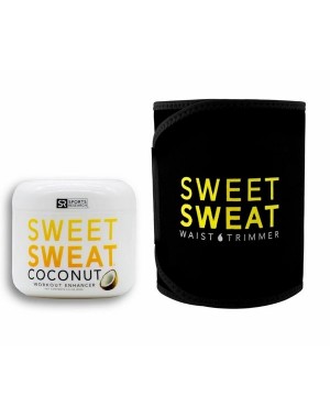Sweet Sweat Stick 3.5 Oz + Waist Trimmer-Yellow-XL-Coconut