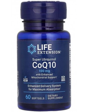 Super Ubiquinol CoQ10 with Enhanced Mitochondrial Support 100mg 60s Life Extension