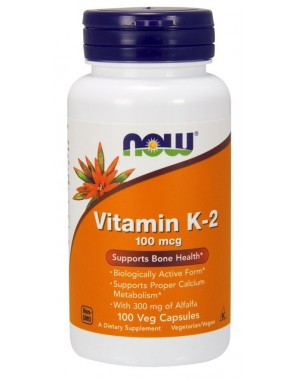 Vitamina K2 100 mcg 100 Veg Capsules NOW Foods