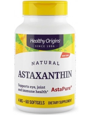 Astaxanthin 4 mg (AstaPure) 60 softgels Healthy Origins