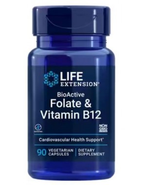 BioActive Folate & Vitamin B12 90vcaps Life Extension