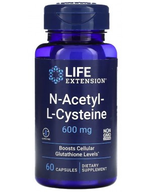 N-Acetyl-L-Cysteine (NAC) 600 mg, 60 capsules Life Extension