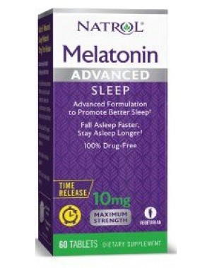 Melatonina Advanced 10mg TIME RELEASE 60 tablets NATROL (caixa)