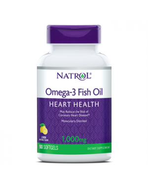 Omega 3 Fish Oil 1000mg 90s Sabor: Limão NATROL 