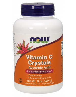 Vitamina C Crystals em pó 8oz 227g NOW Foods 