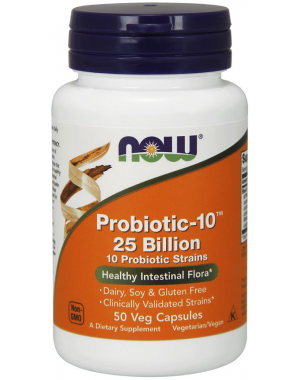 Probiotico 10 25 Billion 50 Veg Capsules NOW Foods