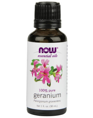 Óleo essencial de gerânio Geranium 1oz 30ml NOW Foods