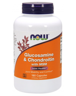 Glucosamina e Chondroitin com MSM 180 Capsules NOW Foods