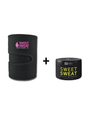 Cinta Neoprene para Perna Rosa + Sweet Sweat 184g