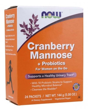 Cranberry Mannose + Probiotics 20 Packets 144g Now