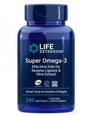 Super Omega 3 com Sesame Lignans e Olive Extract 240s LIFE Extension