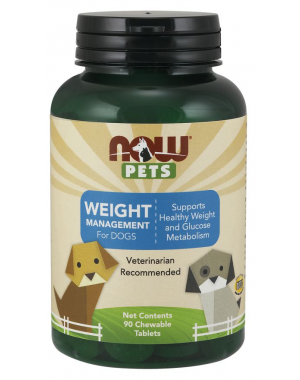 Weight Management for Dogs para cães 90 Chewable Tablets NOW Pets