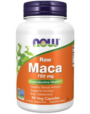 Maca 750 mg Raw 90 Veg Capsules NOW