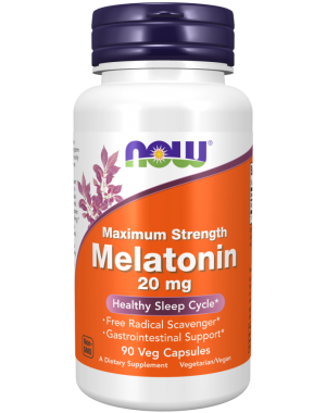 Melatonina Maximum Strength 20 mg 90 Veg Capsules NOW