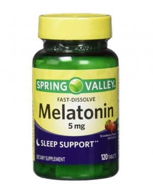 Melatonina 5mg FD 120 tablets morango Spring Valley