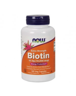 Biotin 10000 mcg 120 Vegcaps NOW Foods