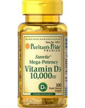 Vitamina D3 10.000 IU 100 softgels PURITANS Pride