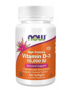 Vitamina D3 10.000 IU 240 Softgels Now foods