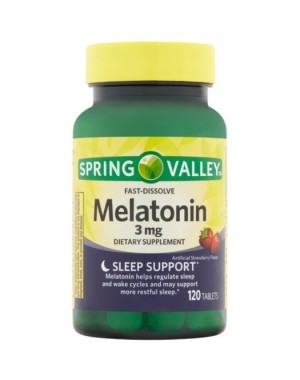 Melatonina 3mg FD 120 tablets morango SPRING Valley