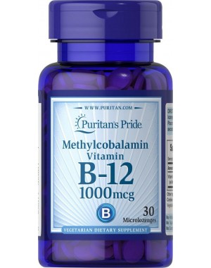 Vitamin B12 Methylcobalamin Vitamina B12 1000 mcg 30 microlozenges PURITAN S Pride