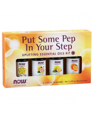 Kit de Óleos Essencias Put Some Pep in Your Step 40 ml NOW Foods