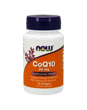 CoQ10 50mg + VIT E  50 SGELS NOW Foods