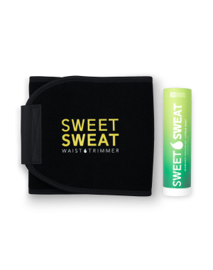 Sweet Sweat Stick 6.4 Oz + Waist Trimmer-Citrus Mint-Yellow-M