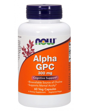 Alpha GPC 300 mg 60 Veg Capsules Now Foods
