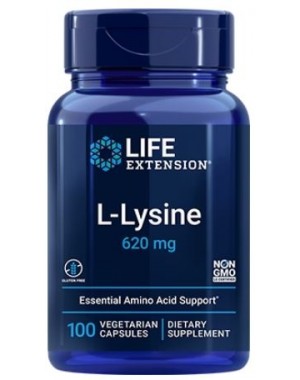 L-Lysine 620 mg, 100 vegetarian capsules  Life Extension