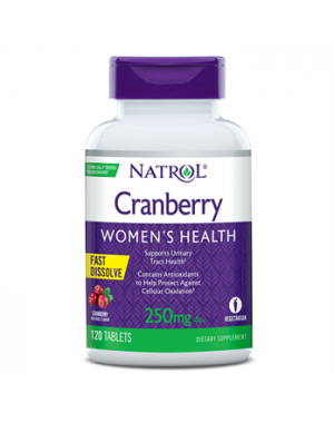 Cranberry Womens Health. 250mg. Cranberry Fast Dissolve Tablets. 120ct Natrol