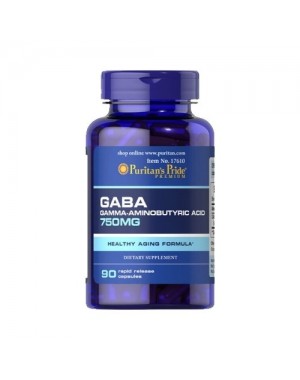 GABA (Ácido Gama Aminobutírico) 750 mg 90 caps Puritan's Pride