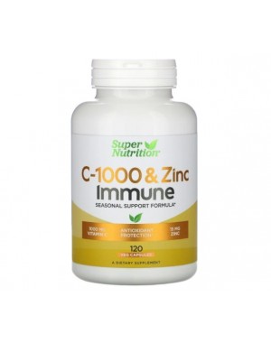 Vitamina C 1000 e Zinco Immune 120vcaps SUPER Nutrition