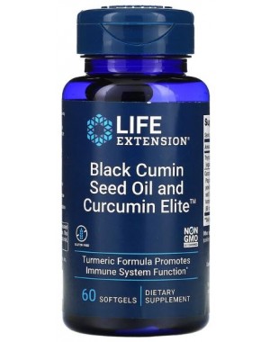 Black Cumin Seed Oil and Curcumin Elite 60 softgels Life Extension