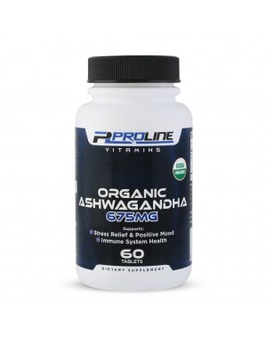 Ashwagandha Organic 675mg 60 tablets PLV Proline Vitamins