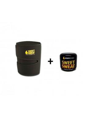 Cinta Neoprene para Perna Amarela + Sweet Sweat 99g